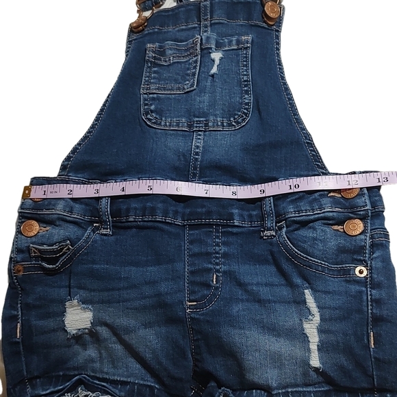 Justice Distressed Shorttalls Overalls size 8 - Picture 5 of 5